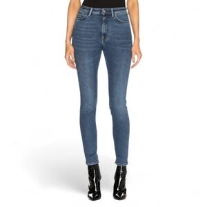 NWT ACNE STUDIOS Blå Konst Peg Mid Blue Skinny Jeans 24